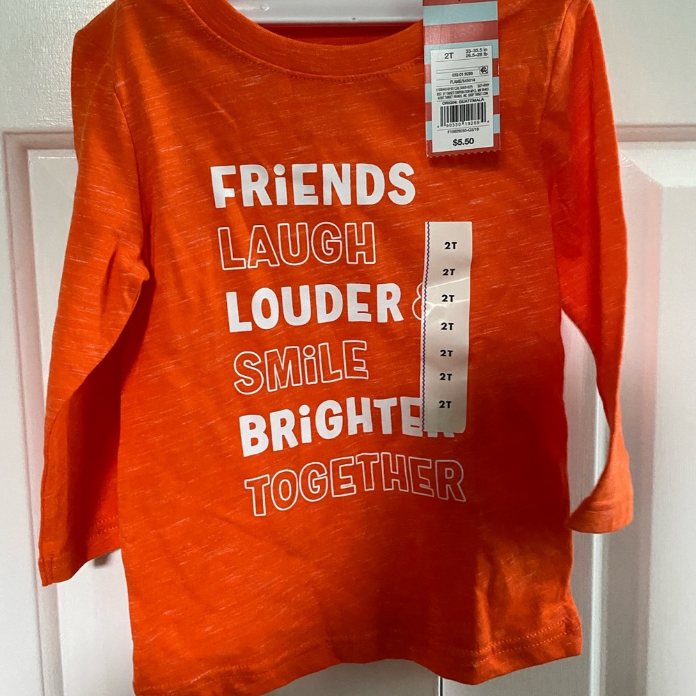 Brand new long sleeve toddler shirt